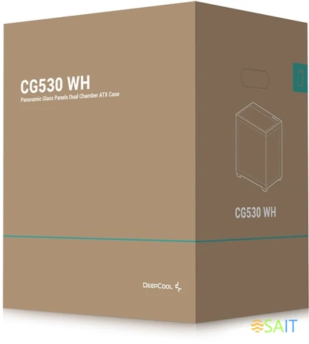 Корпус Deepcool CG530 WH белый без БП ATX 10x120mm 4x140mm 1xUSB2.0 2xUSB3.0 audio bott PSU