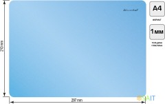 Доска для лепки Silwerhof 957015 Pearl прямоугольная A4 пластик голубой