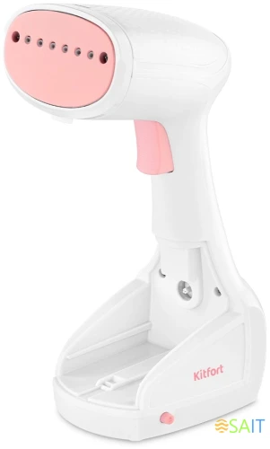 Отпариватель ручной Kitfort КТ-9233 1000Вт белый/розовый