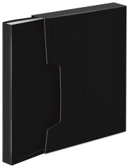 Папка с 100 прозр.вклад. Бюрократ DeLuxe DLVBOX100BLCK A4 пластик 0.7мм черный в коробе