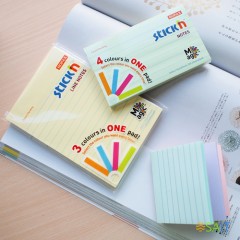 Блок самоклеящийся бумажный Stick`n Magic 21574 76x76мм 100лист. 70г/м2 пастель 4цв.в упак.