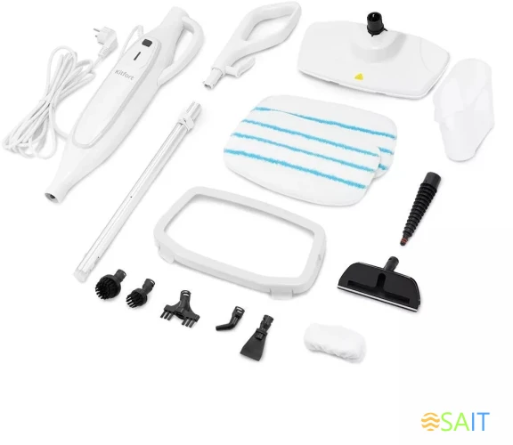 Швабра паровая Kitfort КТ-3903 1250Вт белый