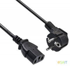 Кабель Buro BU-PCAB-ZP1 IEC C13 Евровилка 3м