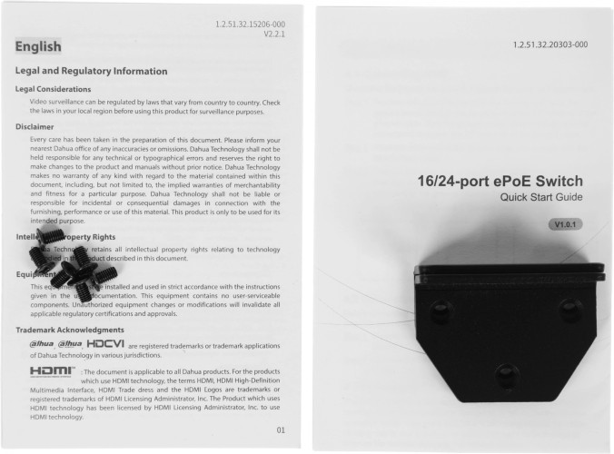 Коммутатор Dahua DH-LR2218-16ET-240 (L2) 16x100Мбит/с 2x1Гбит/с 2xКомбо(1000BASE-T/SFP) 2SFP 14PoE+ 2PoE++ 240W управляемый