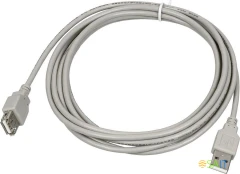 Кабель-удлинитель Premier 5-905 USB A(m) USB 2.0 A (f) 3м (5-905 3.0) серый