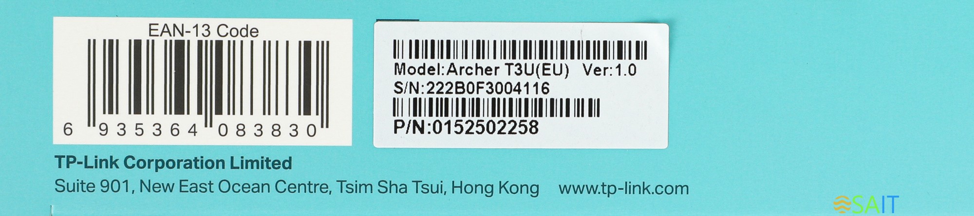 Сетевой адаптер Wi-Fi TP-Link Archer T3U AC1300 USB 3.0