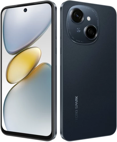 Смартфон Tecno Spark Go 1 64Gb 3Gb черный моноблок 3G 4G 2Sim 6.67" 720x1600 Android 14 Go 13Mpix 802.11 a/b/g/n/ac GPS Protect A-GPS microSD max1024Gb