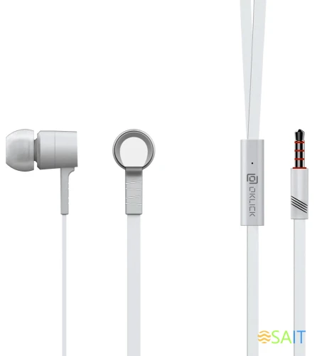 Наушники внутриканальные Оклик HP-S-220 1.1м белый проводные в ушной раковине (D2-1W)