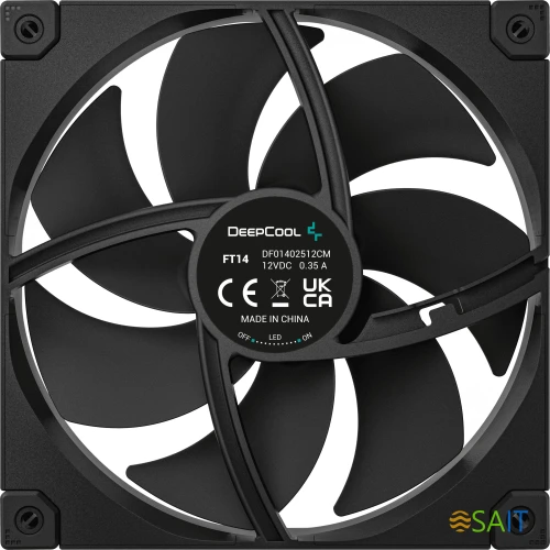 Вентилятор для корпуса Deepcool FT14 140х140x25 черный 4-pin 25.1дБ (R-FT14-BKWPN1-G) Ret