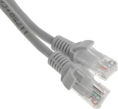 Патч-корд Premier PP12-0.5M 1000Гбит/с UTP 4 пары cat.5E CCA molded 0.5м серый RJ-45 (m)-RJ-45 (m)