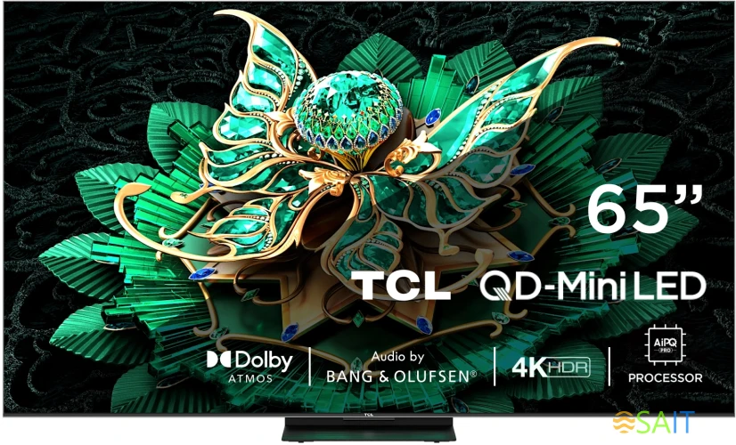 Телевизор LED TCL 65" 65C7K QD-Mini LED Frameless черный 4K Ultra HD 144Hz MEMC DVB-T DVB-T2 DVB-C DVB-S DVB-S2 USB WiFi Smart TV