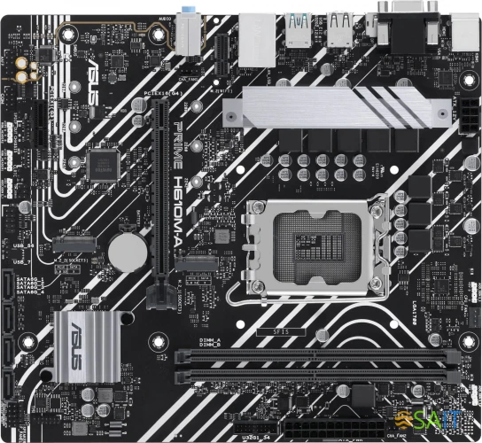 Материнская плата Asus PRIME H610M-A-CSM Soc-1700 Intel H610 2xDDR5 mATX AC`97 8ch(7.1) GbLAN+VGA+HDMI+DP