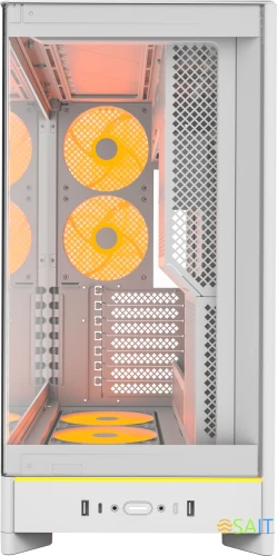 Корпус Montech HS02 Pro белый без БП ATX 8x120mm 2xUSB3.0 audio bott PSU