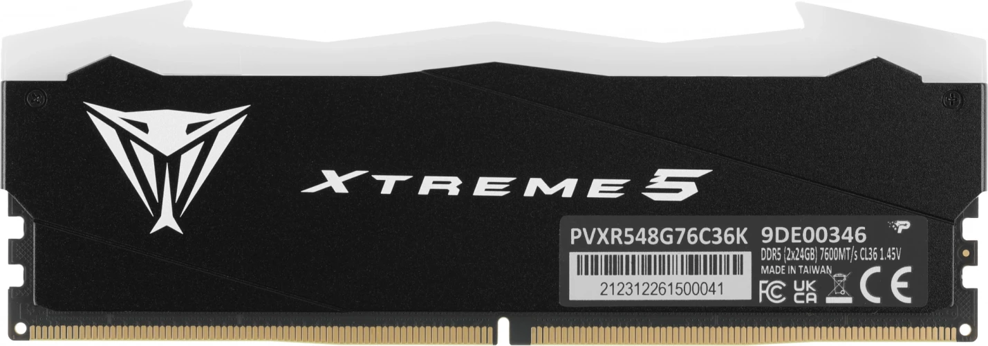 Память DDR5 2x24GB 7600MHz Patriot PVXR548G76C36K Viper Xtreme 5 RGB RTL Gaming PC5-60800 CL36 DIMM 288-pin 1.45В с радиатором Ret