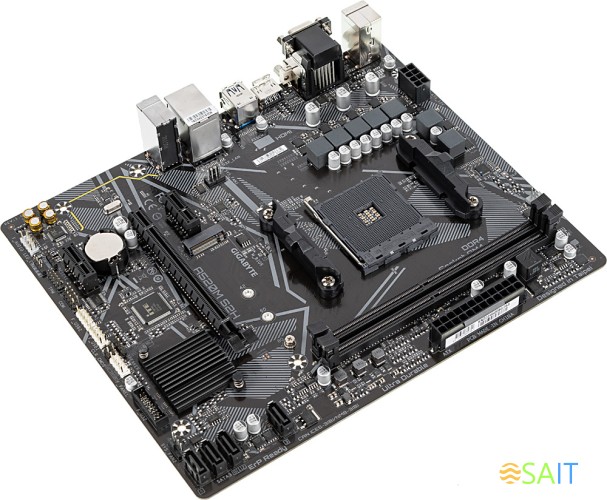 Материнская плата Gigabyte A520M S2H Soc-AM4 AMD A520 2xDDR4 mATX AC`97 8ch(7.1) GbLAN RAID+VGA+DVI+HDMI