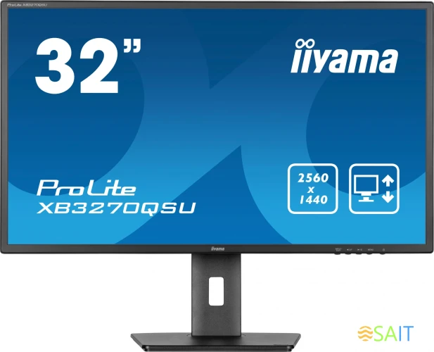 Монитор Iiyama 31.5" ProLite XB3270QSU-B1 черный IPS 16:9 HDMI M/M матовая HAS Piv 250cd 178гр/178гр 2560x1440 100Hz DP 2K USB 8.6кг
