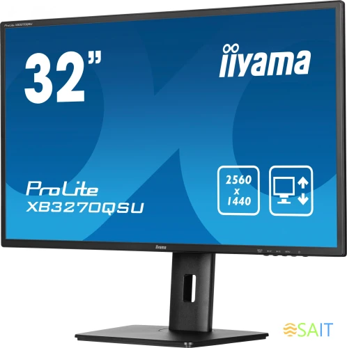 Монитор Iiyama 31.5" ProLite XB3270QSU-B1 черный IPS 16:9 HDMI M/M матовая HAS Piv 250cd 178гр/178гр 2560x1440 100Hz DP 2K USB 8.6кг