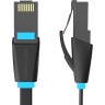 Патч-корд Vention прямой UTP cat.6, RJ45 - 1,5м. плоский Черный Vention IBJBG