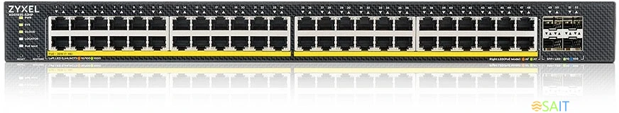 Коммутатор Zyxel NebulaFlex XGS1935-52HP-EU0101F (L2+) 48x1Гбит/с 4SFP+ 48PoE+ 375W управляемый