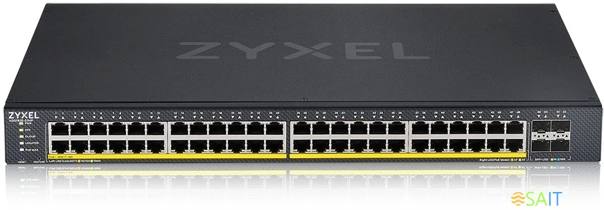 Коммутатор Zyxel NebulaFlex XGS1935-52HP-EU0101F (L2+) 48x1Гбит/с 4SFP+ 48PoE+ 375W управляемый