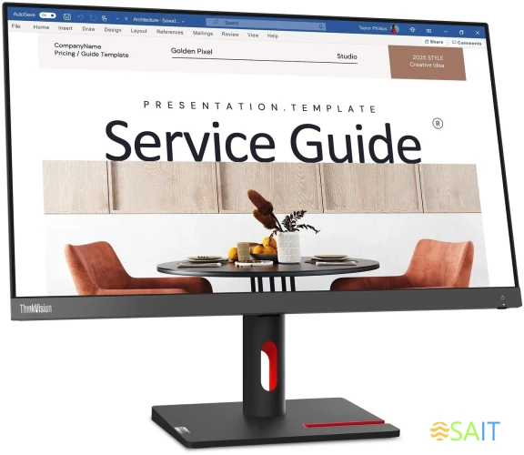 Монитор Lenovo 23.8" ThinkVision S24i-30 черный IPS LED 4ms 16:9 HDMI матовая 1300:1 250cd 178гр/178гр 1920x1080 100Hz VGA FHD 3.8кг