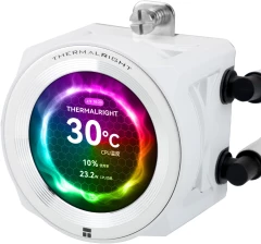 Система водяного охлаждения Thermalright Core Vision 360 ARGB Soc-AM5/AM4/1200/1700/1851 белый 4-pin 28.1dB Al LCD Ret (C-VISION-360-WH-ARGB)