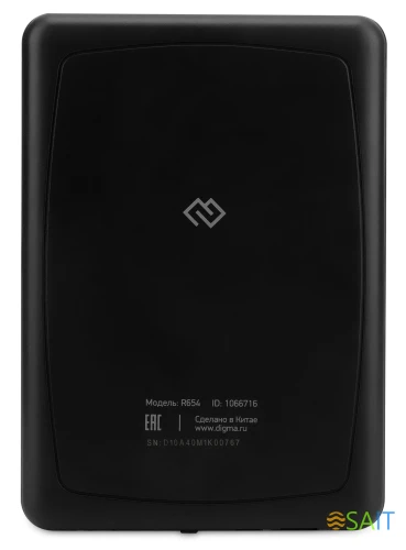 Электронная книга Digma R654 6" E-ink HD Pearl 1024x758 600MHz/4Gb/microSDHC/подсветка дисплея графит