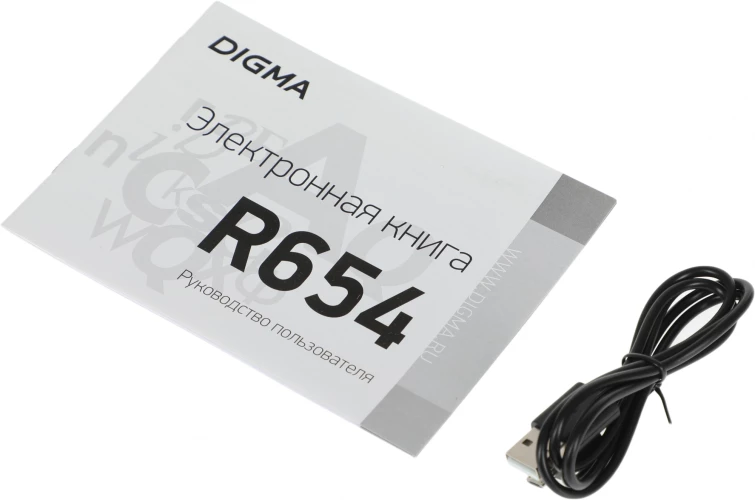 Электронная книга Digma R654 6" E-ink HD Pearl 1024x758 600MHz/4Gb/microSDHC/подсветка дисплея графит