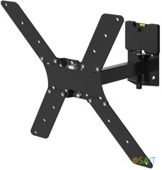 Кронштейн для телевизора Holder LCDS-5520-B черный 32"-55" макс.45кг настенный поворотно-выдвижной и наклонный
