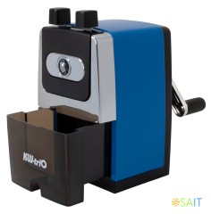 Точилка для карандашей механическая Kw-Trio 307Ablue 307A-BLU 1 отверстие металл синий