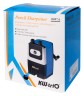 Точилка для карандашей механическая Kw-Trio 307Ablue 307A-BLU 1 отверстие металл синий