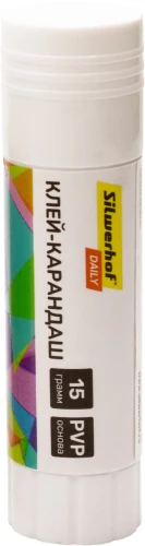 Клей-карандаш Silwerhof Daily 15гр ПВП блистер (упак.:3шт)