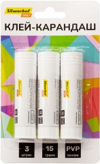 Клей-карандаш Silwerhof Daily 15гр ПВП блистер (упак.:3шт)