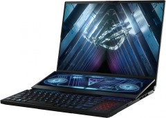 Ноутбук Asus ROG Zephyrus Duo 16 GX650PY-NM085W Ryzen 9 7945HX 32Gb SSD2Tb NVIDIA GeForce RTX4090 16Gb 16" IPS WQXGA (2560x1600) Windows 11 Home black WiFi BT Cam (90NR0BI1-M004X0)
