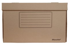 Короб архивный откидная крышка Silwerhof ОК-18 микрогофрокартон 480x325x295мм коричневый