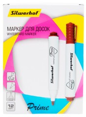 Маркер для досок Silwerhof Prime пулевидный пиш. наконечник 1-3мм красный