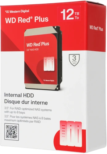 Жесткий диск WD SATA-III 12TB WD120EFGX NAS Red Plus (7200rpm) 512Mb 3.5"