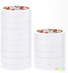 Клейкая лента канцелярская двусторонняя Deli EA364 белая шир.18мм дл.9.14м 80мкр (упак.:16шт)