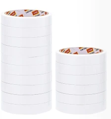 Клейкая лента канцелярская двусторонняя Deli EA364 белая шир.18мм дл.9.14м 80мкр (упак.:16шт)