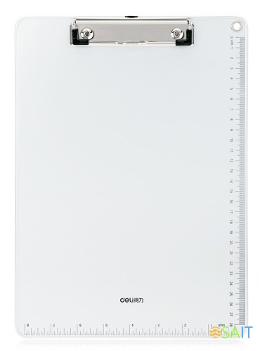 Папка-планшет Deli 64504 A4 металл серебристый