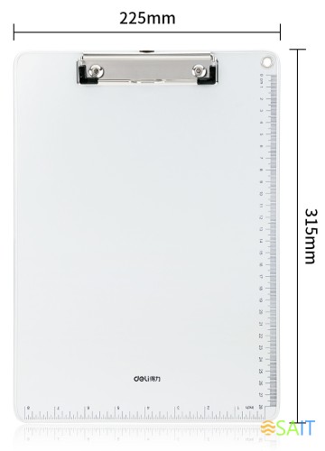 Папка-планшет Deli 64504 A4 металл серебристый