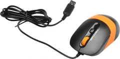 Мышь A4Tech Fstyler FM10 черный/оранжевый оптическая 1600dpi USB 4but (FM10 ORANGE)