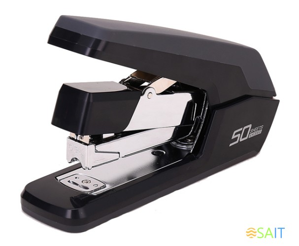 Степлер настольный Deli E0371black Exceed 24/6 26/6 26/8 (50листов) снижение усилия черный 100скоб коробка