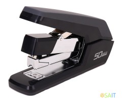 Степлер настольный Deli E0371black Exceed 24/6 26/6 26/8 (50листов) снижение усилия черный 100скоб коробка