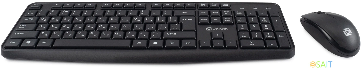 Клавиатура + мышь Оклик S603 клав:черный мышь:черный USB