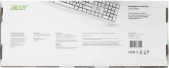 Клавиатура Acer OKW301 белый USB Multimedia для ноутбука (ZL.KBDCC.01B)