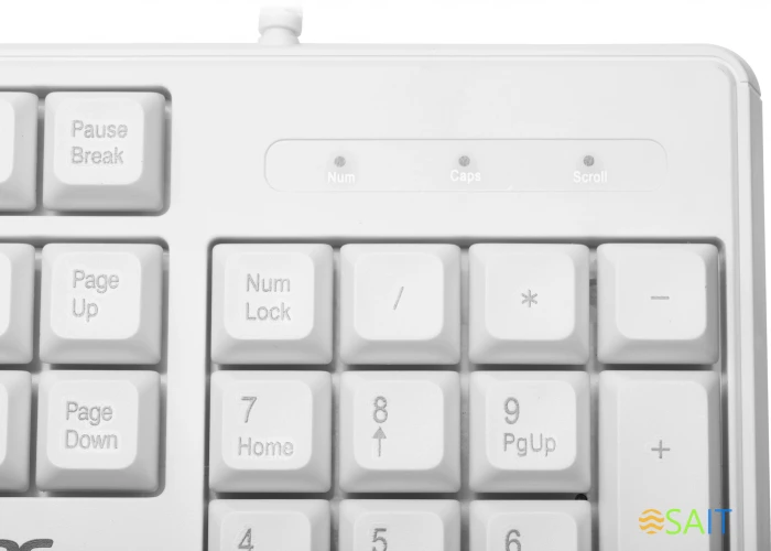 Клавиатура Acer OKW301 белый USB Multimedia для ноутбука (ZL.KBDCC.01B)