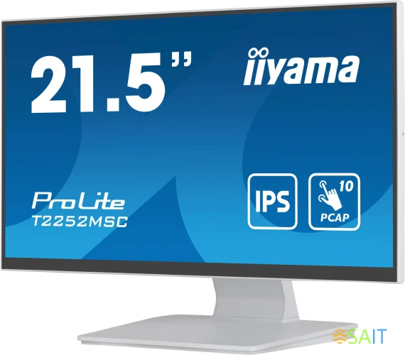 Монитор Iiyama 21.5" ProLite T2252MSC-W2 белый IPS LED 5ms 16:9 HDMI M/M матовая 250cd 178гр/178гр 1920x1080 DP FHD USB Touch 4.5кг