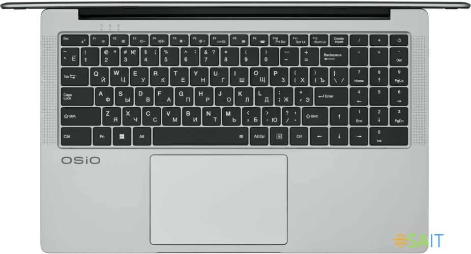 Ноутбук Osio FocusLine F160i-002 Core i3 1115G4 8Gb SSD512Gb Intel UHD Graphics 16.1" IPS FHD (1920x1080) Windows 11 Home grey WiFi BT Cam 6000mAh