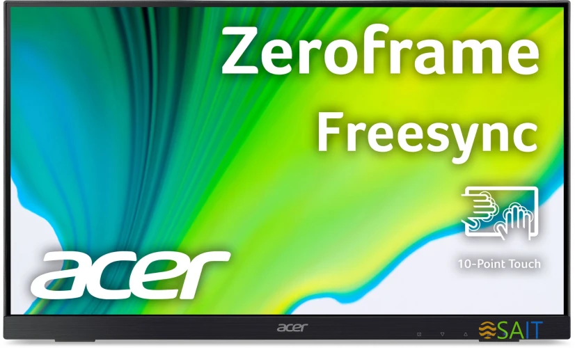 Монитор Acer 21.5" UT222QBMIP черный IPS LED 16:9 HDMI M/M глянцевая 1000:1 250cd 178гр/178гр 1920x1080 75Hz FreeSync VGA DP FHD USB Touch 3.5кг